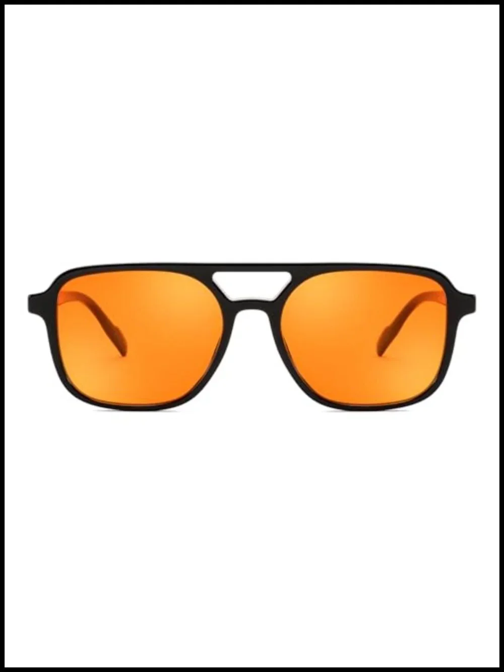 Retro Square Aviator Polarized Sunglasses Plastic Frame UV400
